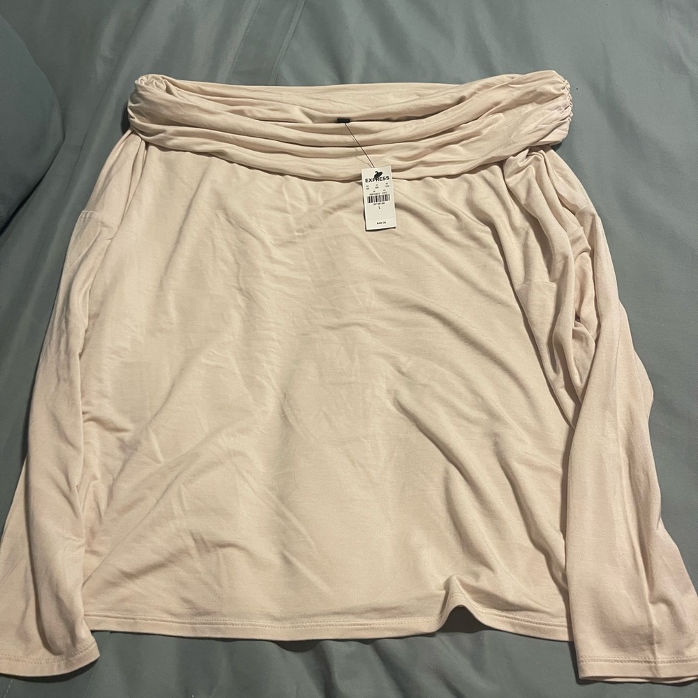 Express NWT Cream Off-Shoulder Blouse